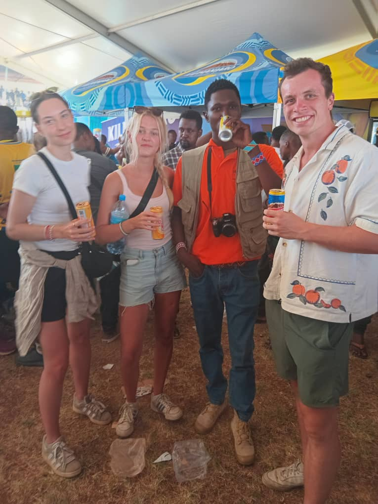 Travellers at a local festival